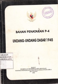 Bahan penataran P-4 undang-undang dasar 1945