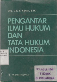 Pengatur Ilmu Hukum dan Tata Hukum Indonesia