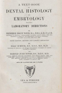 Image of A Text-Book Dental Histology and Embryology including Laboratory Directions