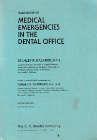 Image of Hanbook of Medical Emergencies in The Dental Office