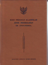 Buku Pedoman klasifikasi jenis pembedahan di Indonesia