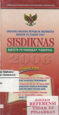 Undang-Undang Republik Indonesia Nomor 20 Tahun 2003 