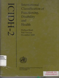 Image of ICIDH-2 : international classification of functioning disability and health