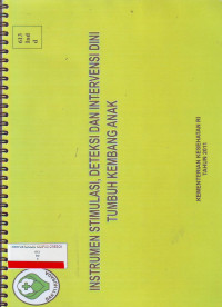 Instrumen stimulasi deteksi dan intervensi dini tumbuh kembang anak