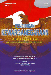 Image of Pendidikan kewarganegaraan untuk perguruan tinggi berdasarkan SK Dirjen Dikti No.43/Dikti/Kep/2006