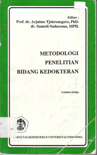 Metodologi penelitian bidang kedokteran
