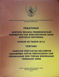 PERATURAN MENTRI NEGARA PEMPERDAYAAN PEREMPUAN DAN PERLINDUNGAN ANAK REPUBLIK INDONESIA