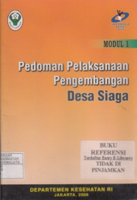 Pedoman Pelaksanaan Pengembangan Desa Siaga