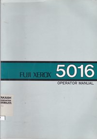 Image of Fuji Xerox 5016 Operator Manual