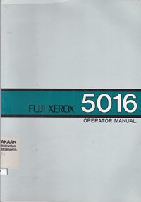 Fuji Xerox 5016 Operator Manual