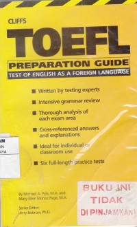 TOEFL = Test Of English  AS A Foreign Language : preparation giude