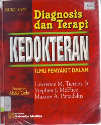 Image of Diagnosis dan terapi kedokteran ilmu penyakit dalam buku satu
