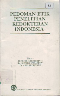 Pedoman Etik Penelitian Kedokteran Indonesia