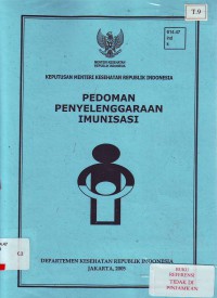 Image of Pedoman penyelenggaraan imunisasi