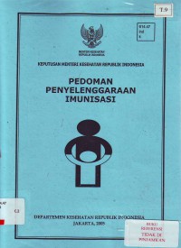 Pedoman penyelenggaraan imunisasi