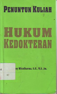 Image of Penuntun kuliah hukum kedokteran