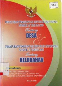 Peraturan pemerintah republik indonesia nomor 72 tahun 2005 tentang desa