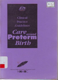 Image of Clinical practice guideline care around preterm birth