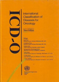 International clssification of diseases for oncologi, Third Edition Tahun 2000,(ICD-O)kuning