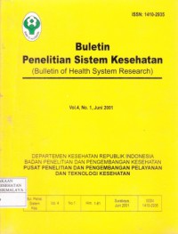 Buletin Penelitian Sistem Kesehatan ( Bulletin of Health System research )