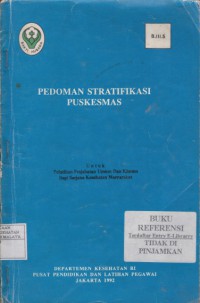 Pedoman Stratifikasi Puskesmas