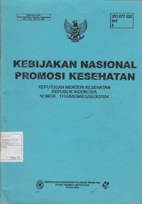 Image of Kebijakan Nasional Promosi Kesehatan
